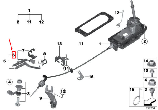16122753627 - MINI CLUBMAN R55 Fuel Line Mount 16122753627 NEW ORIGINAL