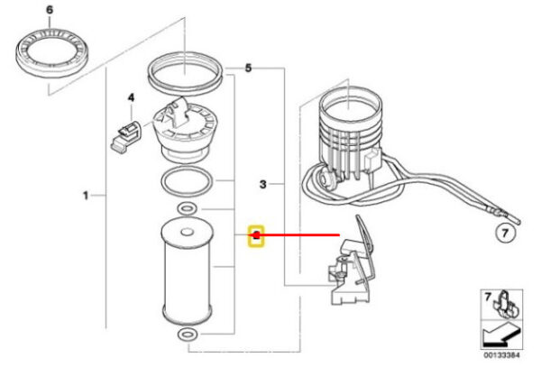 16146757196 - NEW MINI COOPER R53 FUEL FILTER  16146757196 6757196 1 6 PETROL ORIGINAL