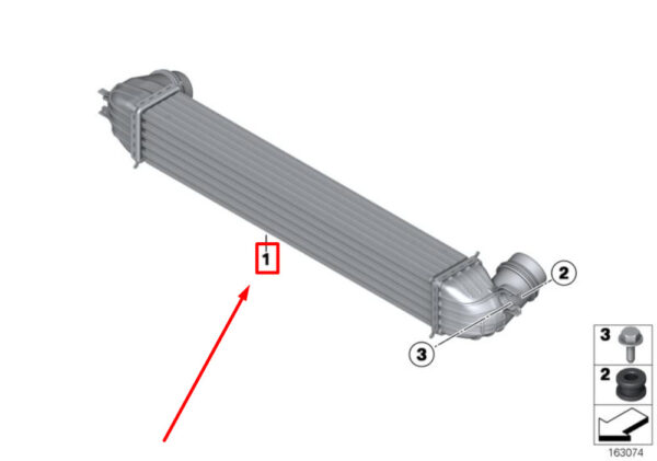 17512751277 - MINI COOPER S CONVERTIBLE R57 intercooler radiator 2751277 17512751277 NEW REAL