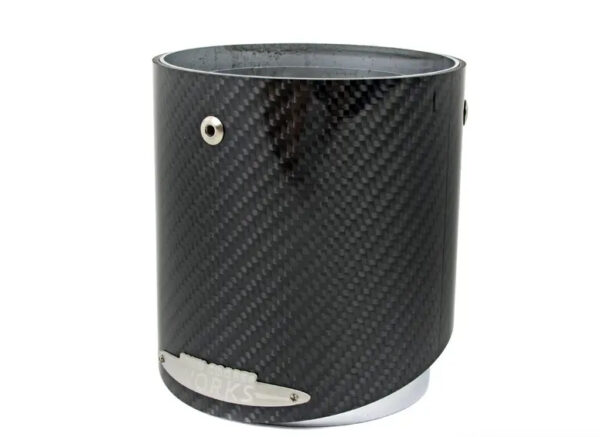 18302349677 - MINI New Genuine F55 JCW Exhaust Tailpipe Cover Tip Carbon Fiber 2349677 OEM