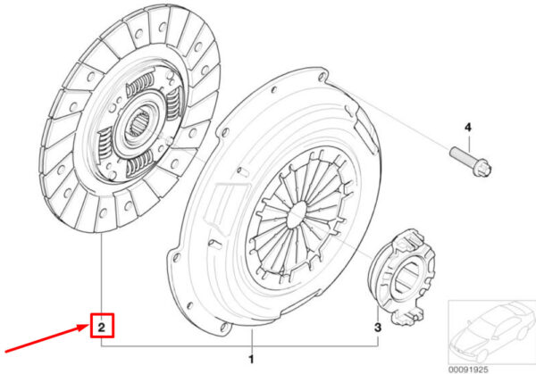 21217532661 - MINI COOPER R50 manual transmission AT clutch disc 21217532661 NEW REAL