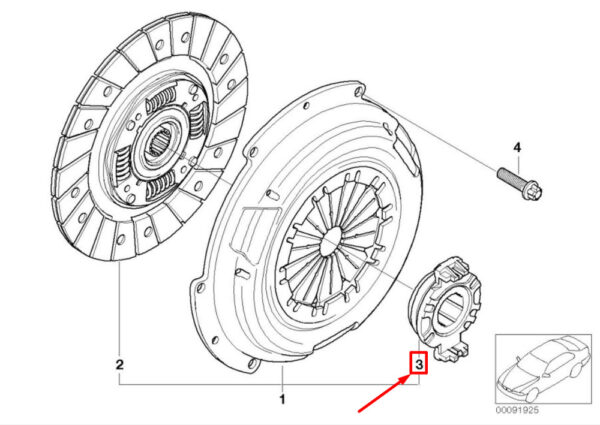 21511044092 - NEW OEM MINI COOPER R50 CLUTCH RELEASE BEARING 21511044092 GENUINE