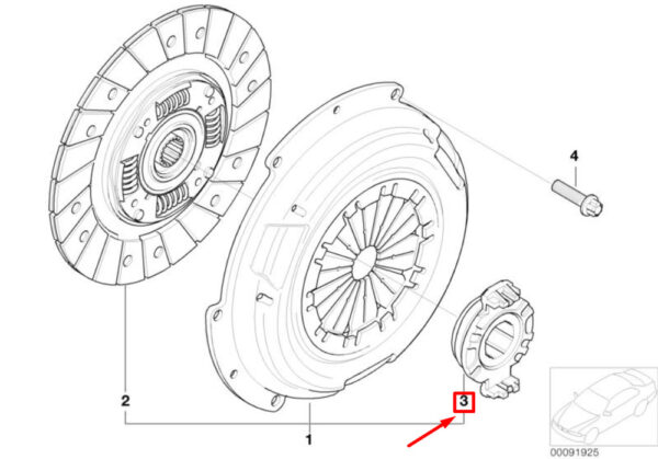 21517547077 - NEW OEM MINI COOPER ONE D R50 CLUTCH RELEASE BEARING 21517547077 GENUINE
