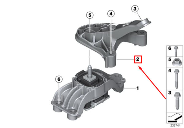 22316872019 - MINI COOPER R56 Transmission Mount 22316872019 6872019 NEW REAL