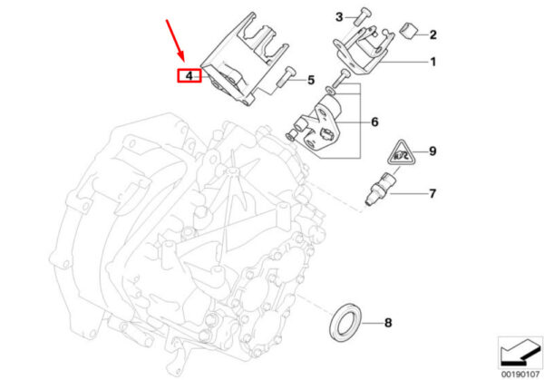 23117509737 - NEW MINI COOPER A D R50 TRANS SHIFT BOWDEN CABLE HOLDER 23117509737