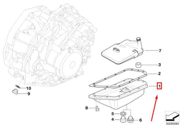 24117564341 - NEW MINI CONVERTIBLE R52 AUTOMATIC TRANSMISSION OIL TUB 24117564341 7564341 GENUINE