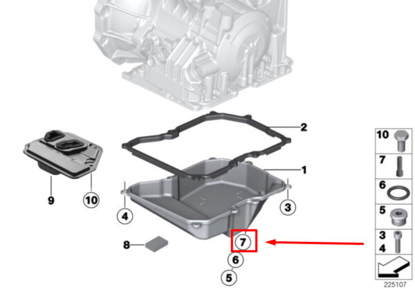 24117566357 - MINI R60 Transmission Oil Pan Overflow Pipe 7566357 24117566357 NEW GENUINE