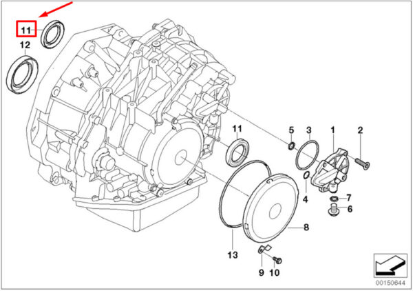24217518704 - MINI COOPER R50 shaft sealing ring for automatic transmission 24217518704 NEW REAL