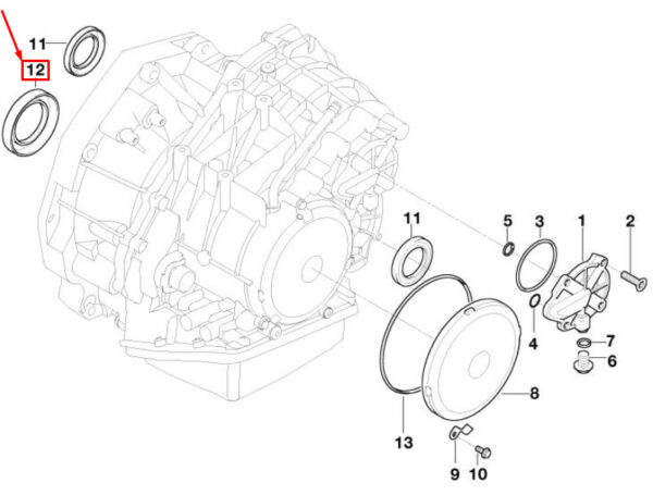24217580322 - Mini Cooper R50 Oil Pump Gasket for Automatic Transmission 24217580322 NEW GENUINE