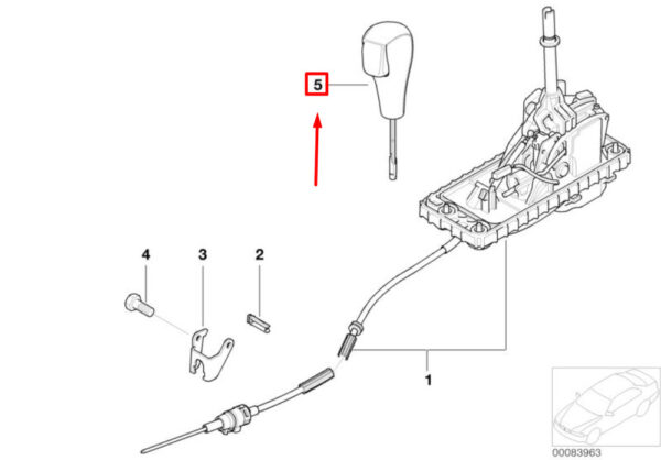 25167513248 - NEW MINI CONVERTIBLE R52 AUTOMATIC TRANSMISSION SHIFT BUTTON LEVER 25167513248 ORIGINAL