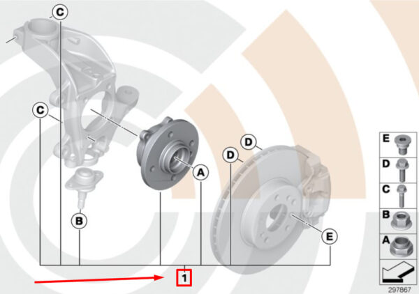 31222318454 - MINI COOPER R50, R53 Front Wheel Bearing Service  31222318454 NEW REAL