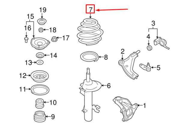 31336777186 - MINI COOPER R56 FRONT COIL SPRING 31336777186 6777186 NEW GENUINE