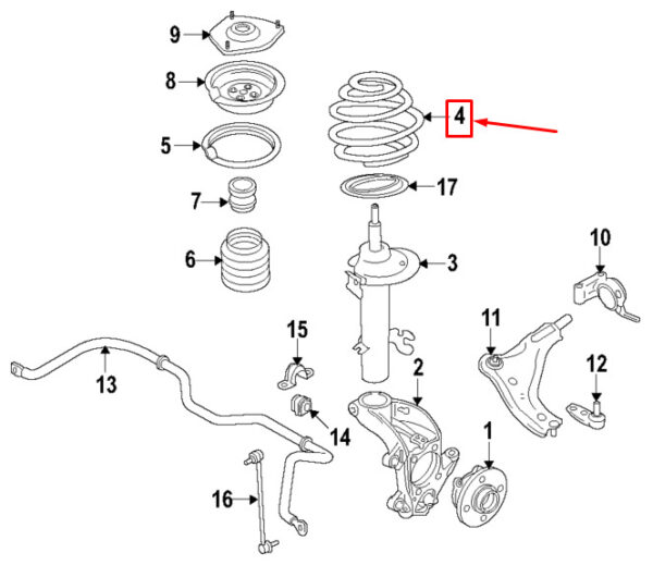 31339806812 - MINI COUNTRYMAN R60 FRONT COIL SPRING 9806812 31339806812 NEW GENUINE