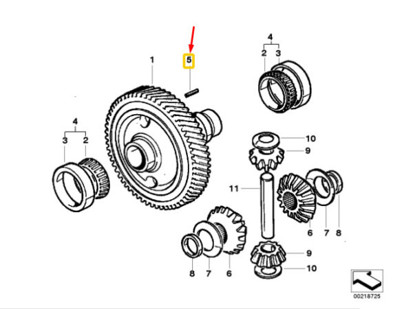 31530662634 - MINI COOPER R50 Transmission Differential Fuse Pin 31530662634 NEW ORIGINAL