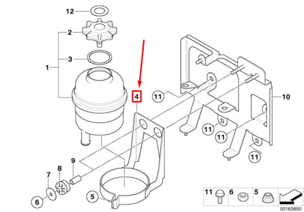 32416781596 - NEW OEM MINI CABRIO R52 POWER STEERING OIL CARRIER BRACKET 32416781596 GENUINE