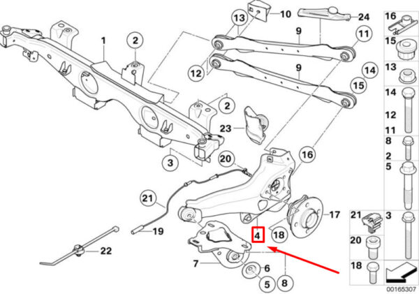 33326769025 - MINI CONVERTIBLE R52 rear left longitudinal handlebar 6769025 33326769025 NEW REAL