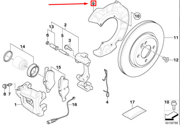 34116754928 - NEW MINI CONVERTIBLE R52 FRONT RIGHT PROTECTIVE PLATE BRAKE DISC 34116754928 ORIGINAL