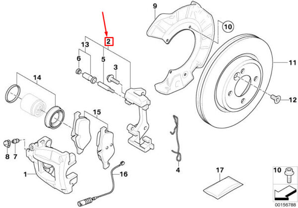 34116768460 - NEW MINI COOPER R50, R53 FRONT LEFT CALIPER MOUNT 34116768460 ORIGINAL