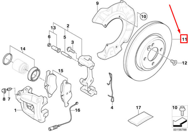 34116774984 - MINI CONVERTIBLE R52 front ventilated brake disc 34116774984 6774984 NEW REAL