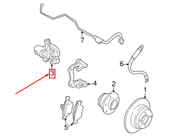 34216763729 - MINI CONVERTIBLE R52 REAR LEFT BRAKE CALIPER 34216763729 6763729 NEW GENUINE