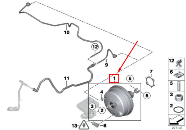 34336863541 - NEW OEM MINI COOPER R56 POWER BRAKE BOOSTER SERVO 6863541 34336863541 GENUINE