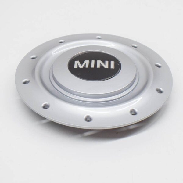 36131512572 - MINI Cooper R50 Wheel Center Hub Caps 4x Silver 16" Set 36131512572 NEW GENUINE