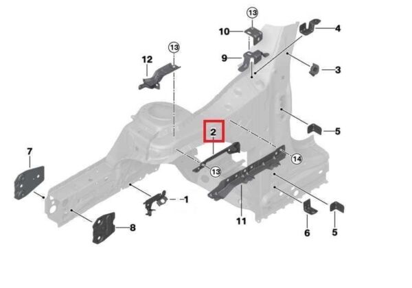41007374527 - New Genuine MINI F55 F56 F57 Front Wing Mounting Bracket Left 7374527 OEM