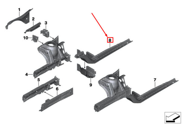 41007386992 - NEW MINI COOPER F56 REAR RIGHT ENGINE SUPPORT 41007386992 7386992 ORIGINAL