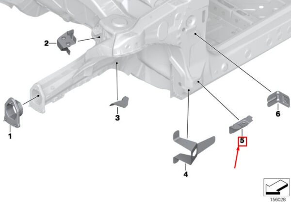 41352754655 - MINI CLUBMAN R55 Front Fender Lower Bracket 41352754655 NEW GENUINE