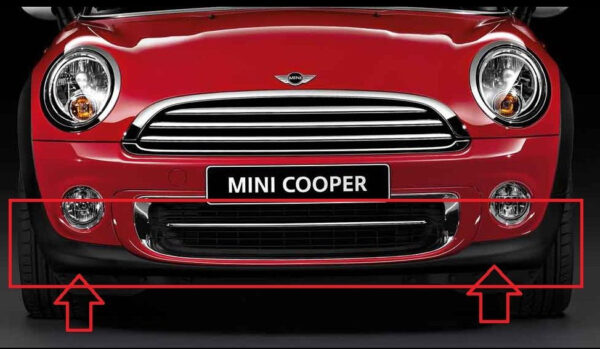 51112759224 - New Genuine MINI R58 R59 Front Bumper Lower Spoiler Black 2759224 OEM