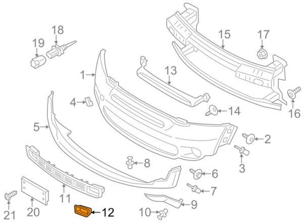 51119803940 - NEW MINI PACEMAN R61 FRONT RIGHT BRAKE AIR CHANNEL COVER 51119803940 ORIGINAL