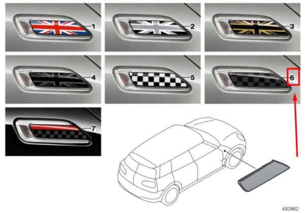 51132365737 - MINI CLUBMAN F54 Trim W/Pad Set 51132365737 2365737 NEW ORIGINAL