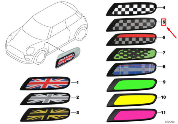 51132410453 - OEM MINI COOPER F55 FRONT SIDE SCUTTLE TRIM COVER SET PAD 51132410453 GENUINE