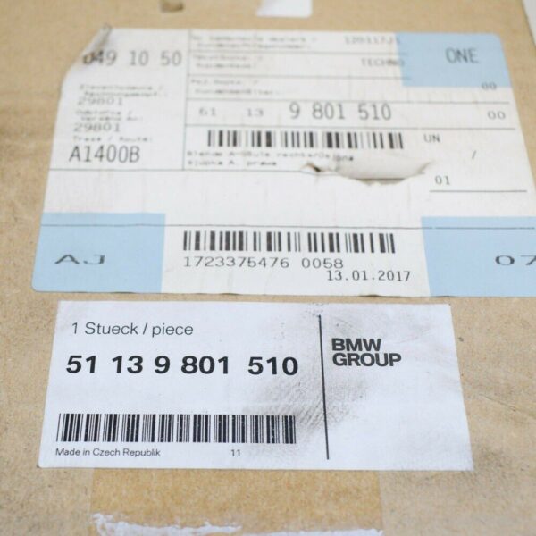 51139801510 - MINI PACEMAN R61 front right door exterior trim A-pillar 51139801510 NEW