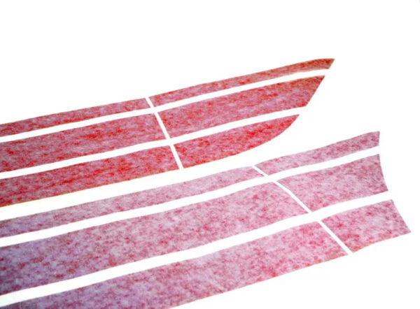 51142355195 - New Genuine MINI Cooper F56 F57 Cabrio JCW Side Stripes Pro Chili Red 2355195