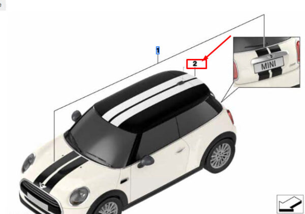 51142357920 - Mini Cooper F56 Sport Stripes Red Set 51142357920 NEW Genuine