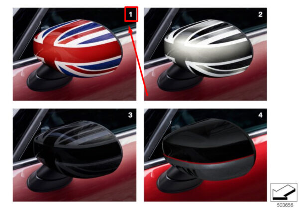 51162465785 - NEW MINI F60 FRONT LEFT DOOR MIRROR COVER LHD 2465785 51162465785 ORIGINAL