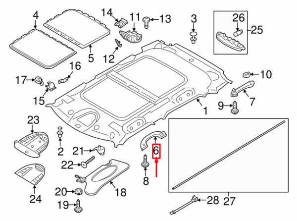 51167266530 - MINI COUNTRYMAN R60 FRONT LEFT GRAB BAR 51167266530 7266530 NEW GENUINE