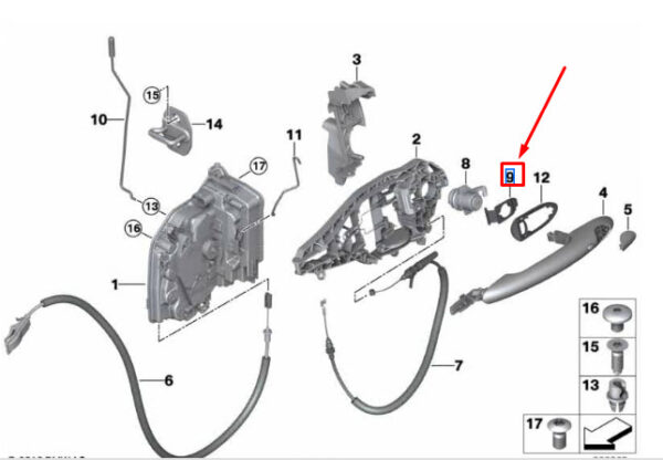 51217317425 - Mini Cooper F56 Mounting Bell Housing 51217317425 NEW GENUINE