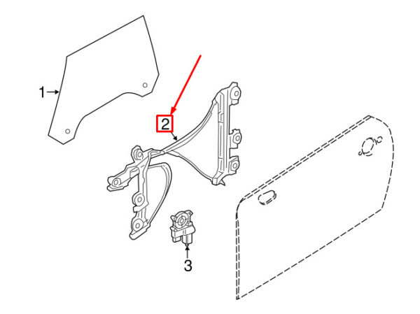 51337296443 - MINI CONVERTIBLE F57 FRONT LEFT WINDOW REGULATOR 7296443 51337296443 NEW GENUINE