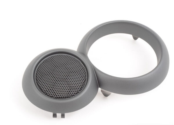 51419124127 - New Genuine MINI R52 Left Door Speaker Grille Cover Metal Gray 9124127 OEM