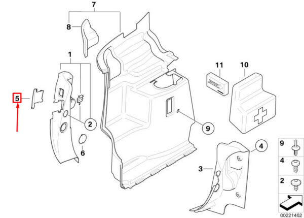 51467134012 - NEW MINI CONVERTIBLE R52 RIGHT CATCH BRACKET 7134012 51467134012 ORIGINAL
