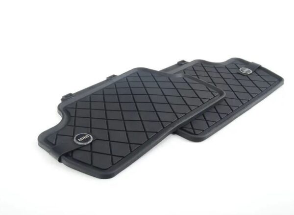 51472354164 - New Genuine Mini F56 3-Door Rear All-Weather Essential-Black Floor Mats 2354164