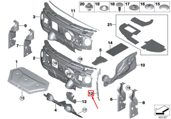 51487298942 - NEW MINI COOPER F56 RIGHT SIDE FRAME SEAL 51487298942 7298942 ORIGINAL