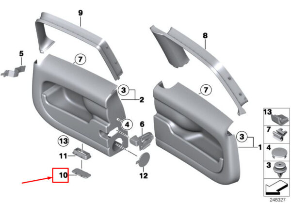 51492756201 - NEW MINI CLUBMAN R55 LAMP CUTOUT COVER 2756201 51492756201 ORIGINAL