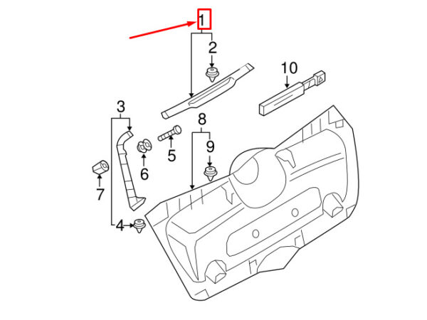 51497318935 - MINI COOPER F55 REAR UPPER BOOT LID TRIM 51497318935 GENUINE