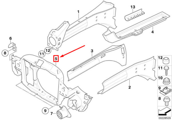 51647200800 - NEW MINI COOPER S CONVERTIBLE R52 FRONT PANEL HEATER SUPPORT 51647200800