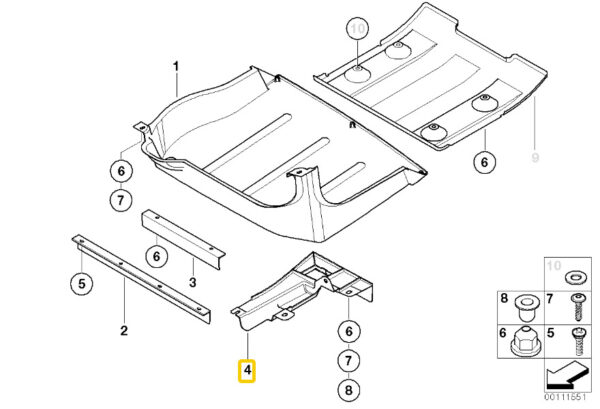 51711502918 - New Genuine MINI Rear Left Cover Wind Deflector 1502918 OEM