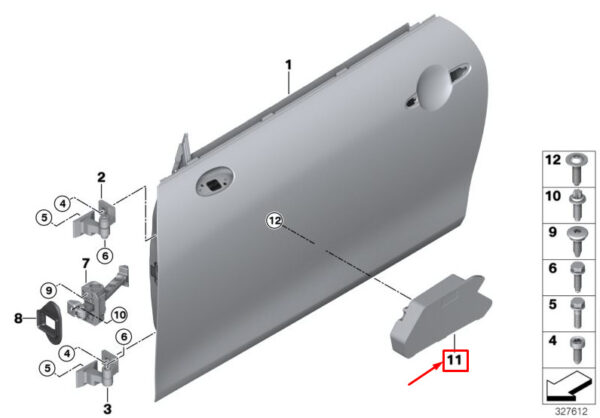 51717297269 - NEW MINI COOPER F56 FRONT LEFT DOOR CRASH PAD 7297269 51717297269 ORIGINAL