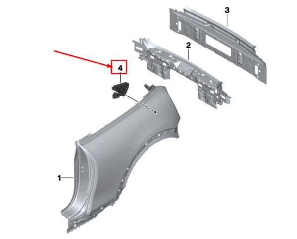 51717377127 - MINI COOPER F56 REAR LEFT CRASH PAD 7377127 51717377127 NEW GENUINE